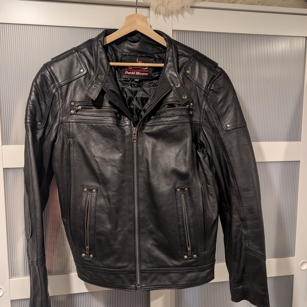 David Taylor Black Leather Jacket